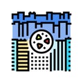 microplastics urban environment color icon vector illustration Royalty Free Stock Photo