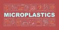 Microplastics word concepts banner