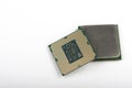 The CPU for the computer. processor close-up Royalty Free Stock Photo