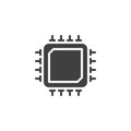 Microprocessor, Microchip vector icon