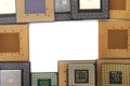Microprocessors as frame Royalty Free Stock Photo