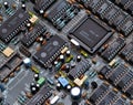 Microprocessors - Printed Circuit Board Royalty Free Stock Photo