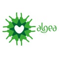 Microscobic Algea Icon and Logo Design Royalty Free Stock Photo