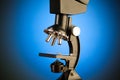 Microscope against gradient background