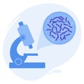 Microscope with bacilli bacteria cell diagram icon Royalty Free Stock Photo
