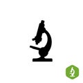 Microscope black silhouette icon.