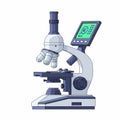 Microscope with digital display Royalty Free Stock Photo
