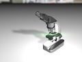 Microscope educational device 3d illustration