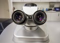 Microscope in eye clinic Royalty Free Stock Photo