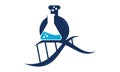 Microscope flask and DNA