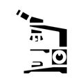 microscope genetic engineering glyph icon vector illustration Royalty Free Stock Photo