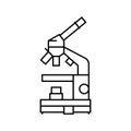 microscope genetic engineering line icon vector illustration Royalty Free Stock Photo