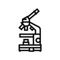 microscope genetic engineering line icon vector illustration Royalty Free Stock Photo
