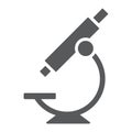 Microscope glyph icon, school and education