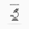 Microscope glyph icon.