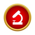 Microscope icon, simple style