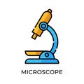 Microscope icon vector illustration. Microscope vector design illustration template isolated on white background. Microscope