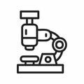Microscope icon vector image. Royalty Free Stock Photo