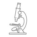 Microscope. Icon on a white background.