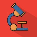 Microscope icons. Vector illustration