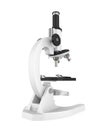 White Microscope Isolated Royalty Free Stock Photo
