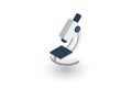 Microscope isometric flat icon. 3d vector