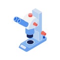 Microscope Isometric Vaccination Composition Royalty Free Stock Photo