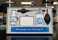Microscope Lens Cleaning Kit containing a Royalty Free Stock Photo