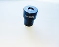 Microscope lens 15x capacity white background Royalty Free Stock Photo