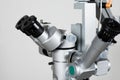 Microscope for medical researches Royalty Free Stock Photo