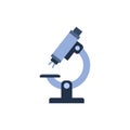 Microscope for microbiology and genetic experiments, flat vector isolated. Royalty Free Stock Photo