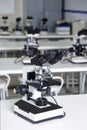 microscope optical instrument capable of magnifying images of very small objects thanks to its resolving power
