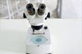 microscope optical instrument capable of magnifying images of very small objects thanks to its resolving power