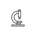 Microscope outline icon