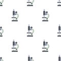 Microscope pattern seamless vector Royalty Free Stock Photo