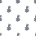 Microscope pattern seamless vector Royalty Free Stock Photo
