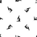 Microscope pattern seamless black Royalty Free Stock Photo