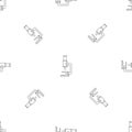 Microscope pattern seamless vector