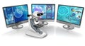 Microscope and pc monitors