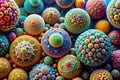 Microscope photo of vibrant microbial structures Royalty Free Stock Photo