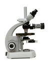 Microscope, retro style, side view Royalty Free Stock Photo