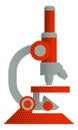 Microscope Retro Vintage Science Icon Illustration Royalty Free Stock Photo