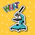 Microscope school tool patch sticker