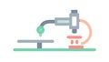 Microscope Science Icon, Research and Discovery Symbol, vector design Generative AI Royalty Free Stock Photo