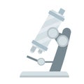 Microscope. Scientific equipment of laboratory. Study of microcosm Royalty Free Stock Photo