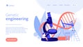 Genetic engineering concept landing page. Royalty Free Stock Photo