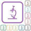 Microscope simple icons Royalty Free Stock Photo