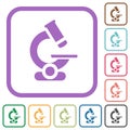 Microscope simple icons Royalty Free Stock Photo