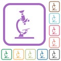 Microscope simple icons Royalty Free Stock Photo