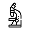 Microscope tool line icon vector illustration sign